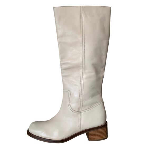 NEW Seychelles Tall Boots Sand In My Boot Leather sz 11 Cream Anthropologie - Picture 1 of 14